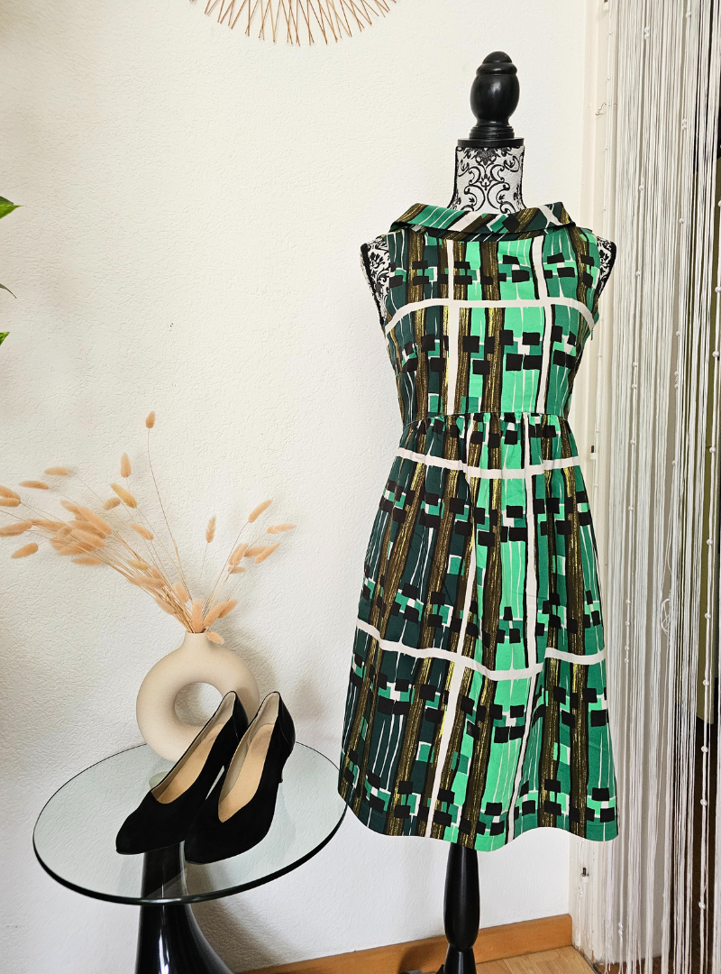 Weekend Max Mara short dress green black cocktail evening